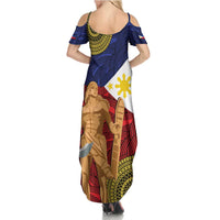 Philippines National Flag Day 28 May Family Matching Summer Maxi Dress and Hawaiian Shirt Lapu-Lapu King