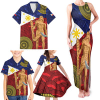 Philippines National Flag Day 28 May Family Matching Tank Maxi Dress and Hawaiian Shirt Lapu-Lapu King