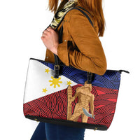 Philippines National Flag Day 28 May Leather Tote Bag Lapu-Lapu King