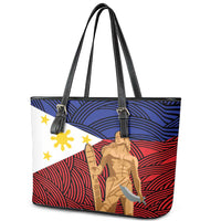 Philippines National Flag Day 28 May Leather Tote Bag Lapu-Lapu King