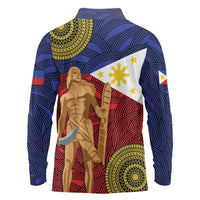 Philippines National Flag Day 28 May Long Sleeve Polo Shirt Lapu-Lapu King