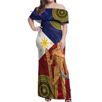Philippines National Flag Day 28 May Off Shoulder Maxi Dress Lapu-Lapu King