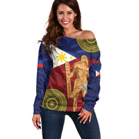 Philippines National Flag Day 28 May Off Shoulder Sweater Lapu-Lapu King