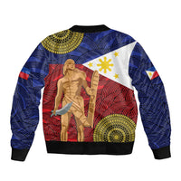 Philippines National Flag Day 28 May Sleeve Zip Bomber Jacket Lapu-Lapu King