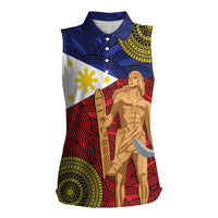 Philippines National Flag Day 28 May Women Sleeveless Polo Shirt Lapu-Lapu King