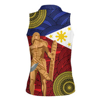 Philippines National Flag Day 28 May Women Sleeveless Polo Shirt Lapu-Lapu King