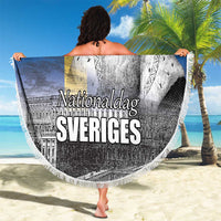 Sweden Sveriges Nationaldag Beach Blanket King Gustav Vasa with Stockholm Slott