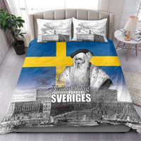 Sweden Sveriges Nationaldag Bedding Set King Gustav Vasa with Stockholm Slott