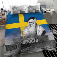 Sweden Sveriges Nationaldag Bedding Set King Gustav Vasa with Stockholm Slott