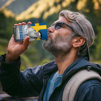 Sweden Sveriges Nationaldag 4 in 1 Can Cooler Tumbler King Gustav Vasa with Stockholm Slott