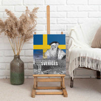 Sweden Sveriges Nationaldag Canvas Wall Art King Gustav Vasa with Stockholm Slott