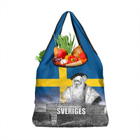 Sweden Sveriges Nationaldag Grocery Bag King Gustav Vasa with Stockholm Slott