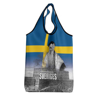Sweden Sveriges Nationaldag Grocery Bag King Gustav Vasa with Stockholm Slott