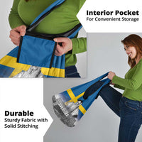 Sweden Sveriges Nationaldag Grocery Bag King Gustav Vasa with Stockholm Slott