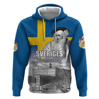 Sweden Sveriges Nationaldag Hoodie King Gustav Vasa with Stockholm Slott