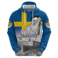 Sweden Sveriges Nationaldag Hoodie King Gustav Vasa with Stockholm Slott