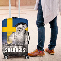 Sweden Sveriges Nationaldag Luggage Cover King Gustav Vasa with Stockholm Slott