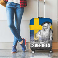 Sweden Sveriges Nationaldag Luggage Cover King Gustav Vasa with Stockholm Slott