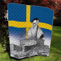 Sweden Sveriges Nationaldag Quilt King Gustav Vasa with Stockholm Slott