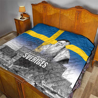 Sweden Sveriges Nationaldag Quilt King Gustav Vasa with Stockholm Slott