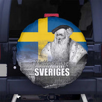 Sweden Sveriges Nationaldag Spare Tire Cover King Gustav Vasa with Stockholm Slott