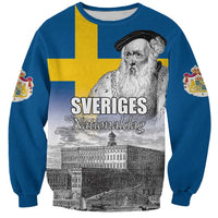 Sweden Sveriges Nationaldag Sweatshirt King Gustav Vasa with Stockholm Slott