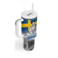 Sweden Sveriges Nationaldag Tumbler With Handle King Gustav Vasa with Stockholm Slott