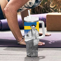 Sweden Sveriges Nationaldag Tumbler With Handle King Gustav Vasa with Stockholm Slott