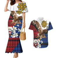 Philippine Eagle Week Couples Matching Mermaid Dress and Hawaiian Shirt Philipino Patern