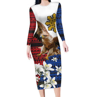 Philippine Eagle Week Family Matching Long Sleeve Bodycon Dress and Hawaiian Shirt Philipino Patern