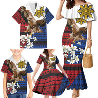 Philippine Eagle Week Family Matching Mermaid Dress and Hawaiian Shirt Philipino Patern