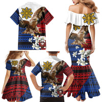 Philippine Eagle Week Family Matching Mermaid Dress and Hawaiian Shirt Philipino Patern