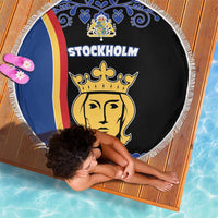 Kingdom of Sweden Stockholm County Beach Blanket Sweden Coat of arms of Stockholm