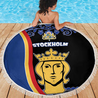 Kingdom of Sweden Stockholm County Beach Blanket Sweden Coat of arms of Stockholm