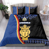 Kingdom of Sweden Stockholm County Bedding Set Sweden Coat of arms of Stockholm