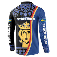 Kingdom of Sweden Stockholm County Button Sweatshirt Sweden Coat of arms of Stockholm
