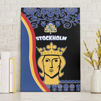 Kingdom of Sweden Stockholm County Canvas Wall Art Sweden Coat of arms of Stockholm