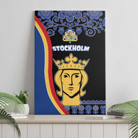 Kingdom of Sweden Stockholm County Canvas Wall Art Sweden Coat of arms of Stockholm
