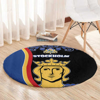 Kingdom of Sweden Stockholm County Round Carpet Sweden Coat of arms of Stockholm