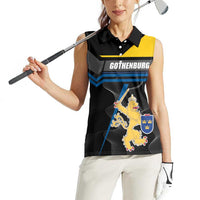 Personalized Kingdom of Sweden Gothenburg Women Sleeveless Polo Shirt Sweden Vastra Gotaland County