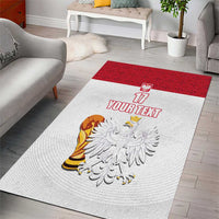 Custom Poland Football Champions Area Rug Sporty Style