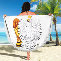 Custom Poland Football Champions Beach Blanket Sporty Style
