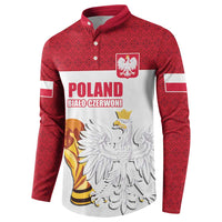 Custom Poland Football Champions Button Sweatshirt Sporty Style