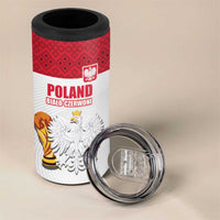 Custom Poland Football Champions 4 in 1 Can Cooler Tumbler Sporty Style