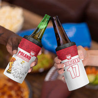 Custom Poland Football Champions 4 in 1 Can Cooler Tumbler Sporty Style