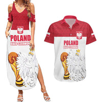Custom Poland Football Champions Couples Matching Summer Maxi Dress and Hawaiian Shirt Sporty Style