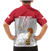 Custom Poland Football Champions Family Matching Mermaid Dress and Hawaiian Shirt Sporty Style