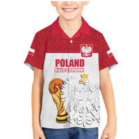 Custom Poland Football Champions Family Matching Mermaid Dress and Hawaiian Shirt Sporty Style
