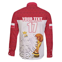 Custom Poland Football Champions Family Matching Off Shoulder Maxi Dress and Hawaiian Shirt Sporty Style