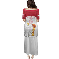 Custom Poland Football Champions Family Matching Puletasi and Hawaiian Shirt Sporty Style